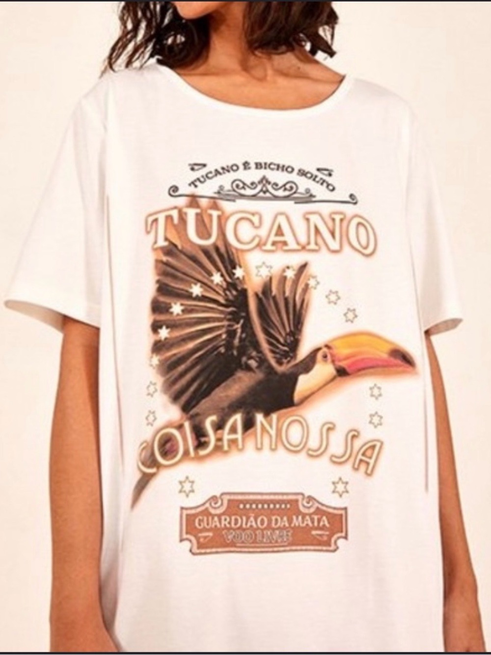 FARM Rio White Tucano Organic Cotton Tee